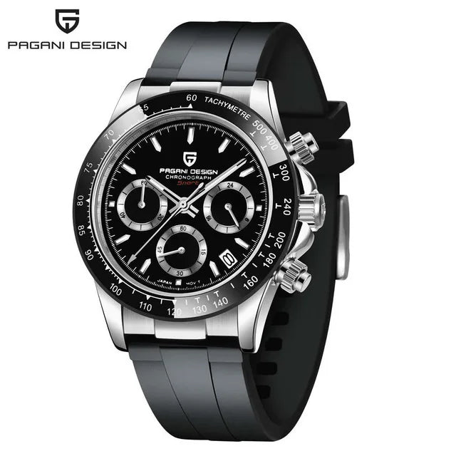 40mm New V2 PAGANI DESIGN Men's Quartz Watches Sapphire Retro Chronograph Stainless Steel Waterproof Watch Men Relogio Masculino