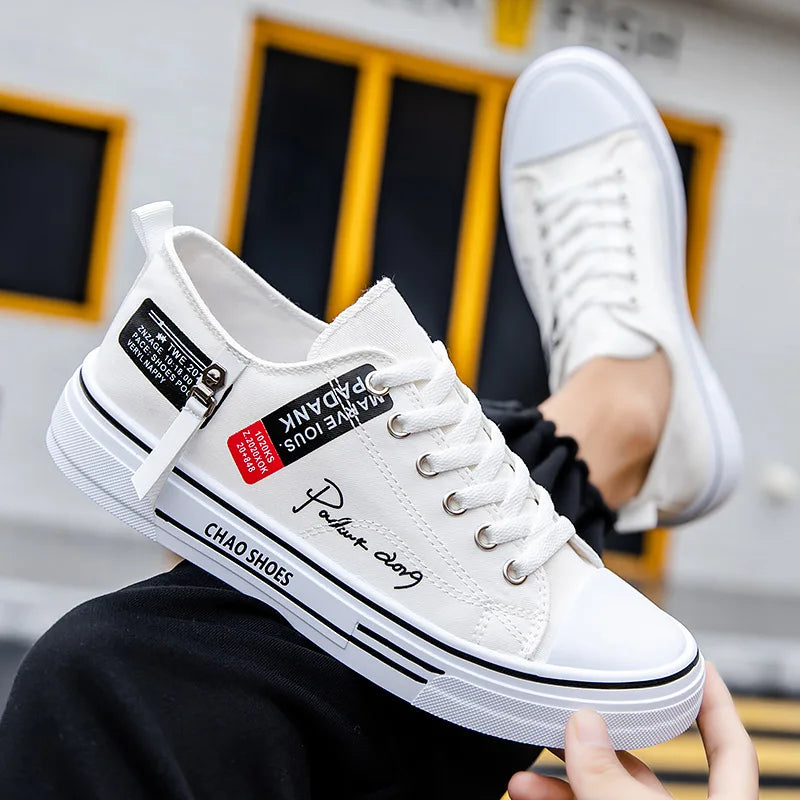 Fashion Men's Canvas Shoes Summer Breathable Men Casual Shoes Outdoor High Quality Sneakers Comfortable Low-Top Men tennis Shoes