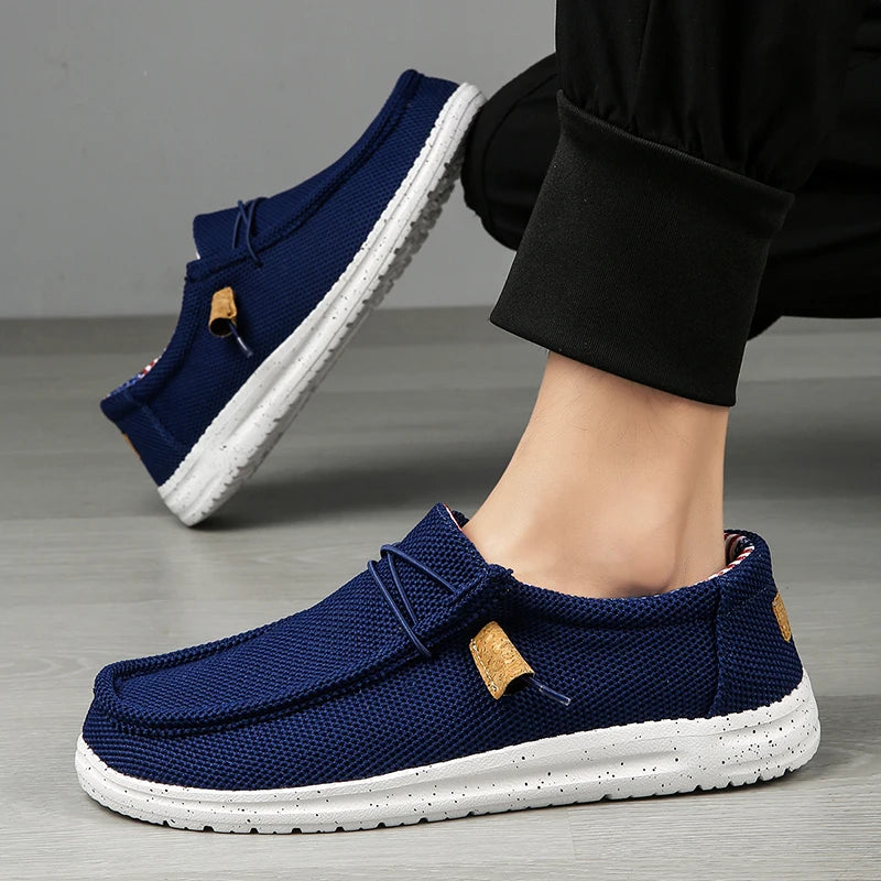 Men Casual Shoes Slip on Canvas Loafers Comfortable Walking Flats for Man  Non Slip Soft Moccasins Sneakers Summer loafers