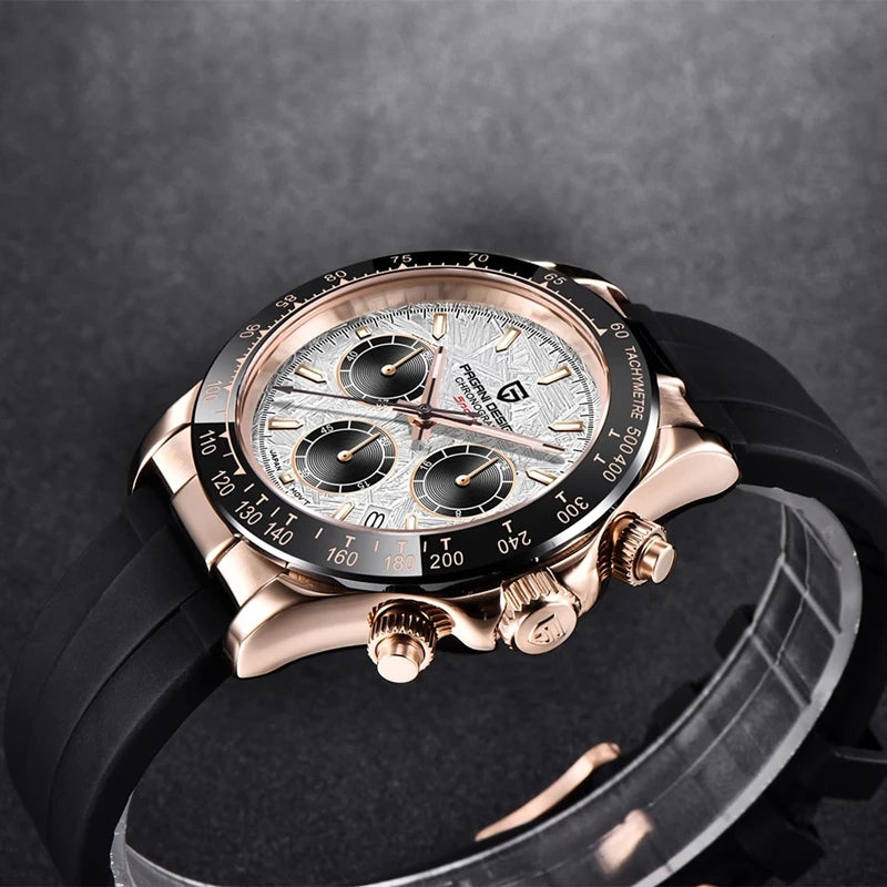 40mm New V2 PAGANI DESIGN Men's Quartz Watches Sapphire Retro Chronograph Stainless Steel Waterproof Watch Men Relogio Masculino