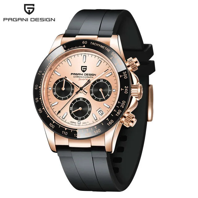 40mm New V2 PAGANI DESIGN Men's Quartz Watches Sapphire Retro Chronograph Stainless Steel Waterproof Watch Men Relogio Masculino