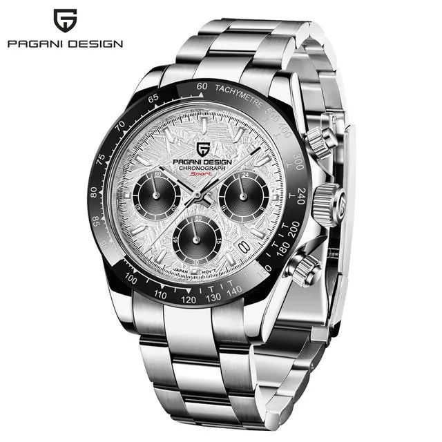 40mm New V2 PAGANI DESIGN Men's Quartz Watches Sapphire Retro Chronograph Stainless Steel Waterproof Watch Men Relogio Masculino