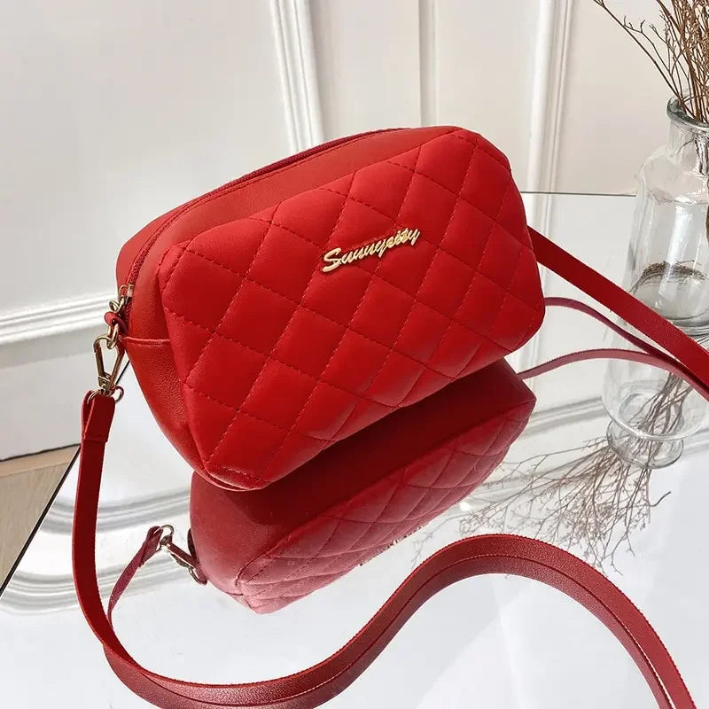 Tassel Small Messenger Bag For Women 2025 Trend Lingge Embroidery Camera Female Shoulder Bag Fashion Chain Ladies Crossbody Bags