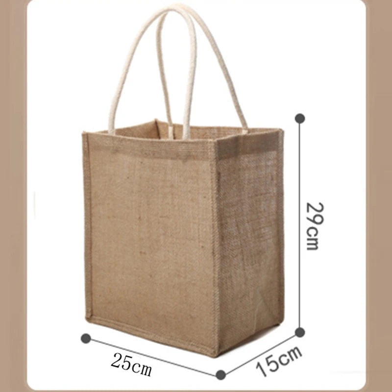 Cotton bag Burlap Grocery Bag Canvas Tote Shopping bag Shoulder Eco-Friendly Handbags Cotton Storage Bag portable burlap handbag