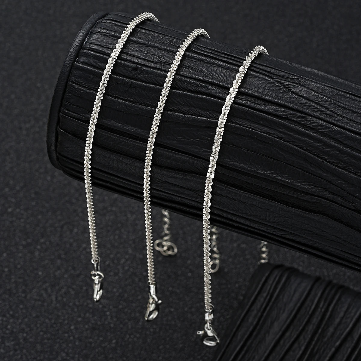 3 Pcs Sparkling Chain Anklet Sets for Women Zircon Heart MultiLayer Copper Bracelet On Leg Foot